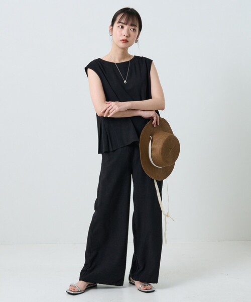 FREAK'S STORE - 【新品未使用】FREAK'S STOREリネンライク ノースリーブセットアップ FREAK'S STORE（フリークスストア）の「リネンレーヨン