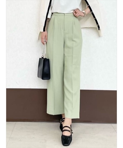 Te chichi TERRASSE(テチチテラス)の「【イージーケア】ワイドパンツ(その他パンツ・レディース・ベージュ/グリーン/チャコール・フリ-)」の3枚目の写真