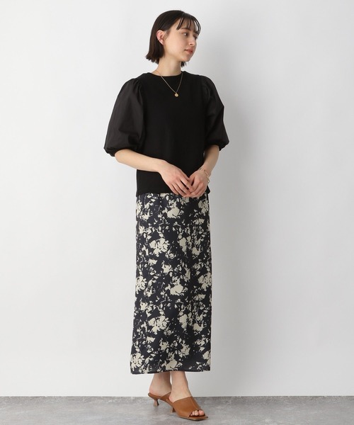 A part by(アパートバイ)の「ドッキングパフプルオーバー_6分袖 276087(Tシャツ/カットソー・レディース・ブラック/オフホワイト/ブラック系その他2・FREE)」の17枚目の写真