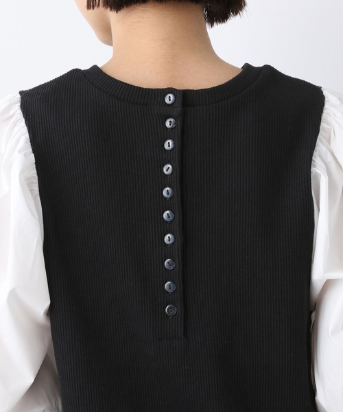 A part by(アパートバイ)の「ドッキングパフプルオーバー_6分袖 276087(Tシャツ/カットソー・レディース・ブラック/オフホワイト/ブラック系その他2・FREE)」の16枚目の写真