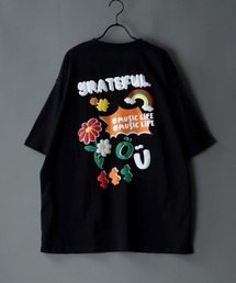 oversize foam print T-shirt/オーバーサイズ 発泡プリント　ラグランTシャツ