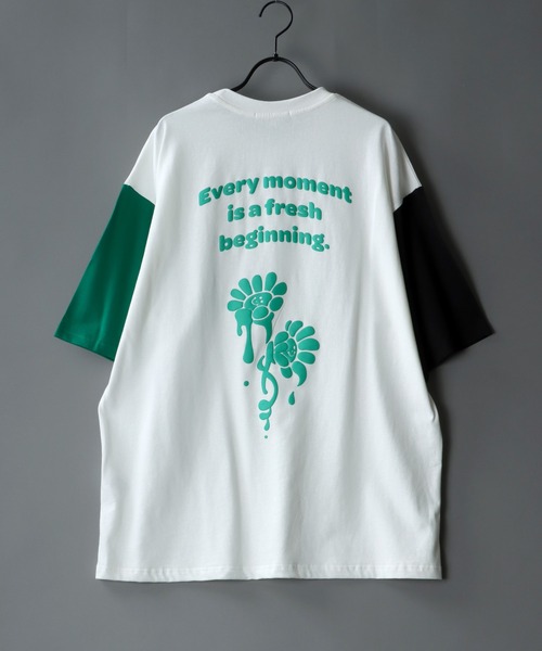 SITRY（シトリー）の「oversize foam print T-shirt/オーバーサイズ 発泡プリント　ラグランTシャツ（Tシャツ/カットソー・メンズ・ホワイト/ブラック/ブルー/グリーン/ホワイト系その他/ブラック系その他/グリーン系その他/ブルー系その他・M/L）」の6枚目の写真