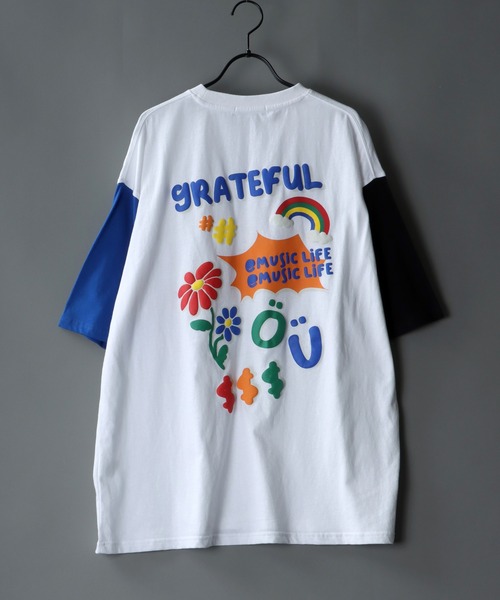 SITRY（シトリー）の「oversize foam print T-shirt/オーバーサイズ 発泡プリント　ラグランTシャツ（Tシャツ/カットソー・メンズ・ホワイト/ブラック/ブルー/グリーン/ホワイト系その他/ブラック系その他/グリーン系その他/ブルー系その他・M/L）」の8枚目の写真