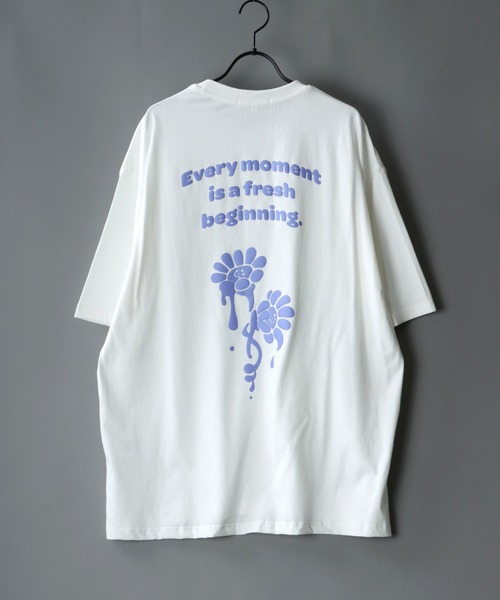 SITRY（シトリー）の「oversize foam print T-shirt/オーバーサイズ 発泡プリント　ラグランTシャツ（Tシャツ/カットソー・メンズ・ホワイト/ブラック/ブルー/グリーン/ホワイト系その他/ブラック系その他/グリーン系その他/ブルー系その他・M/L）」の2枚目の写真