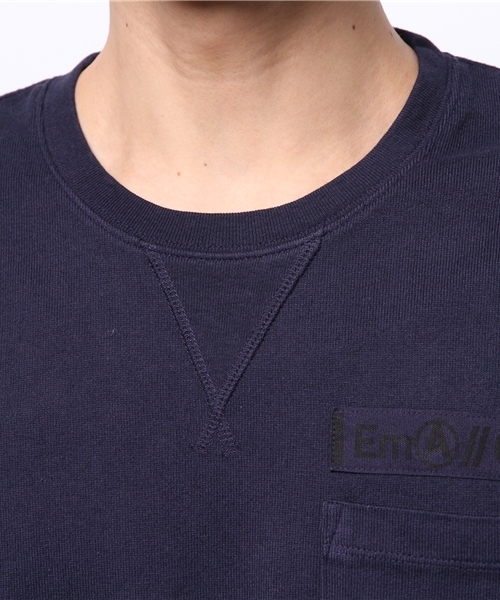 OUTLET（アウトレット）の「【WHO'S WHO gallery】EMポケットL/S（Tシャツ/カットソー・メンズ・ネイビー/オフホワイト・LARGE/MEDIUM）」の6枚目の写真