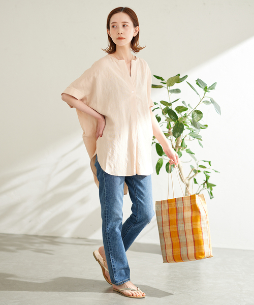 EleSac（エルサック）の「【ELESAC/エルサック】PAPIRO L：トートバッグ（トートバッグ・レディース・ブラウン/イエロー/ピンク/ブラック/ベージュ/パープル/ライトグレー/ライトグリーン・FREE）」の12枚目の写真