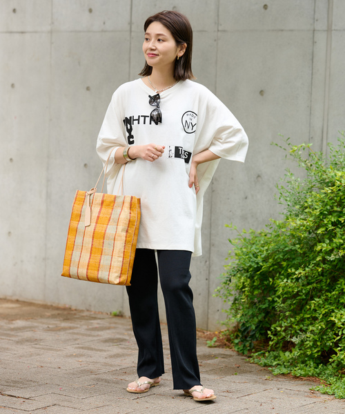 EleSac（エルサック）の「【ELESAC/エルサック】PAPIRO L：トートバッグ（トートバッグ・レディース・ブラウン/イエロー/ピンク/ブラック/ベージュ/パープル/ライトグレー/ライトグリーン・FREE）」の13枚目の写真