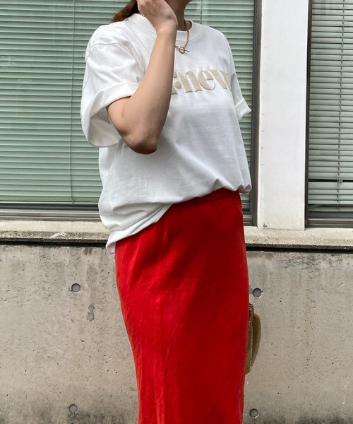 DouDou（ドゥドゥ）の「【WEB限定】Anew プリントTEE（Tシャツ/カットソー・レディース・チャコールグレー/オフホワイト/カーキ・FREE）」の18枚目の写真