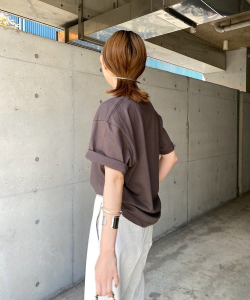 DouDou（ドゥドゥ）の「【WEB限定】Anew プリントTEE（Tシャツ/カットソー・レディース・チャコールグレー/オフホワイト/カーキ・FREE）」の15枚目の写真