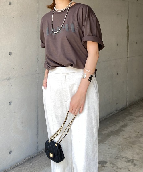 DouDou（ドゥドゥ）の「【WEB限定】Anew プリントTEE（Tシャツ/カットソー・レディース・チャコールグレー/オフホワイト/カーキ・FREE）」の19枚目の写真