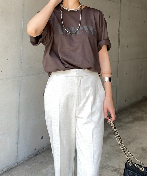 DouDou（ドゥドゥ）の「【WEB限定】Anew プリントTEE（Tシャツ/カットソー・レディース・チャコールグレー/オフホワイト/カーキ・FREE）」の10枚目の写真