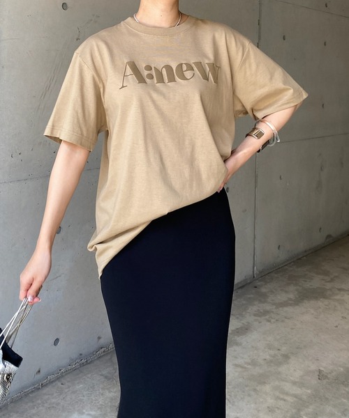 DouDou（ドゥドゥ）の「【WEB限定】Anew プリントTEE（Tシャツ/カットソー・レディース・チャコールグレー/オフホワイト/カーキ・FREE）」の20枚目の写真