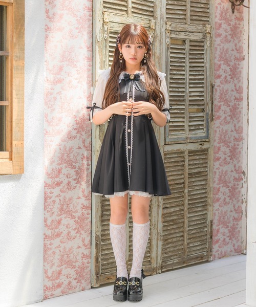 ROJITA（ロジータ）の「サイドハートバックルビック衿ワンピース（ワンピース・レディース・ブラック/パープル/ピンク・FREE）」の10枚目の写真