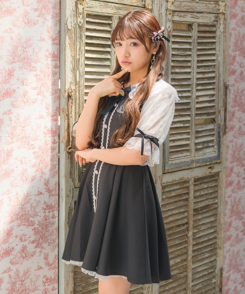 ROJITA（ロジータ）の「サイドハートバックルビック衿ワンピース（ワンピース・レディース・ブラック/パープル/ピンク・FREE）」の17枚目の写真