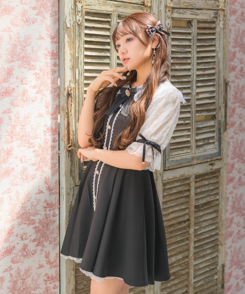 ROJITA（ロジータ）の「サイドハートバックルビック衿ワンピース（ワンピース・レディース・ブラック/パープル/ピンク・FREE）」の19枚目の写真