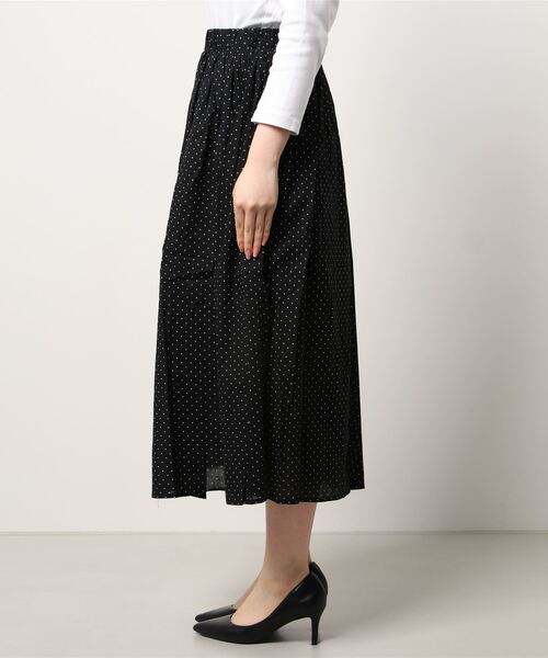 Samansa Mos2（サマンサ モスモス）の「柄アソートギャザースカート（スカート・レディース・ブラック/パープル/オフホワイト/ミント/モカ・ﾌﾘ-）」の6枚目の写真