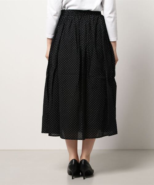 Samansa Mos2（サマンサ モスモス）の「柄アソートギャザースカート（スカート・レディース・ブラック/パープル/オフホワイト/ミント/モカ・ﾌﾘ-）」の7枚目の写真