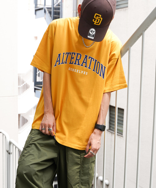VENCEEXCHANGE(ヴァンスエクスチェンジ)の「アクセ付きプリントTシャツアンサンブル(Tシャツ/カットソー・メンズ・ネイビー/オフホワイト/イエロー・M/L)」の14枚目の写真