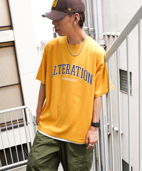 VENCEEXCHANGE(ヴァンスエクスチェンジ)の「アクセ付きプリントTシャツアンサンブル(Tシャツ/カットソー・メンズ・ネイビー/オフホワイト/イエロー・M/L)」の16枚目の写真