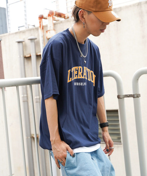 VENCEEXCHANGE(ヴァンスエクスチェンジ)の「アクセ付きプリントTシャツアンサンブル(Tシャツ/カットソー・メンズ・ネイビー/オフホワイト/イエロー・M/L)」の8枚目の写真