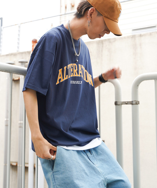 VENCEEXCHANGE(ヴァンスエクスチェンジ)の「アクセ付きプリントTシャツアンサンブル(Tシャツ/カットソー・メンズ・ネイビー/オフホワイト/イエロー・M/L)」の12枚目の写真