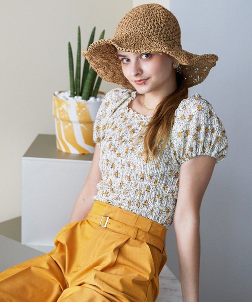 Cheek(チーク)の「シャーリングコンパクトトップス(Tシャツ/カットソー・レディース・ミント/オフホワイト/アイボリー/ブラック・MEDIUM)」の9枚目の写真