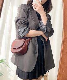 ハーフムーンレザー ミニショルダーバッグ
