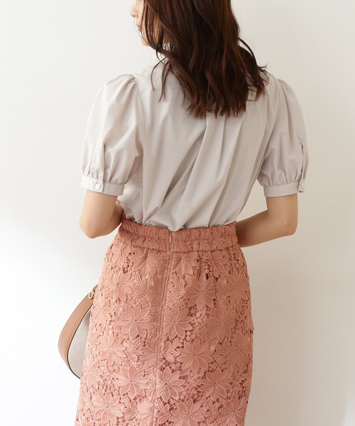 N.(N. Natural Beauty Basic)(エヌエヌナチュラルビューティーベーシック)の「◆リボンタイブラウス(シャツ/ブラウス・レディース・ライトグレー/ダークグレー/イエロー・MEDIUM)」の4枚目の写真