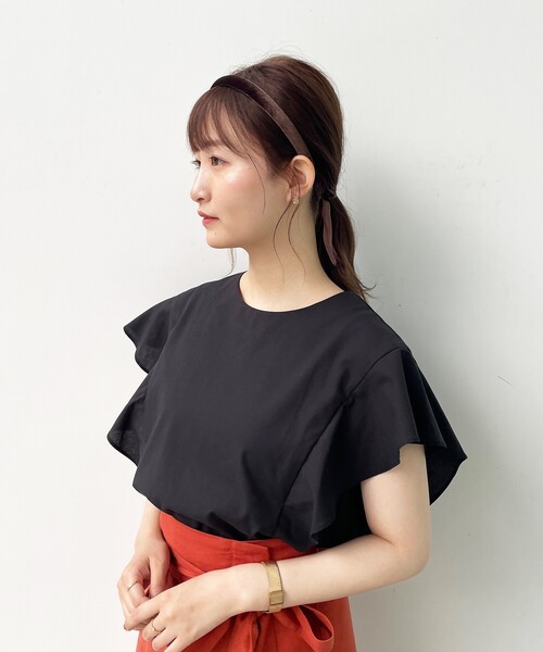 OPAQUE.CLIP（オペークドットクリップ）の「◆ベロアリボンカチューシャ（その他ヘアアクセサリー・レディース・ブラック/ダークブラウン/オリーブ・00）」の8枚目の写真