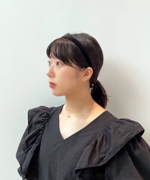 OPAQUE.CLIP（オペークドットクリップ）の「◆ベロアリボンカチューシャ（その他ヘアアクセサリー・レディース・ブラック/ダークブラウン/オリーブ・00）」の11枚目の写真