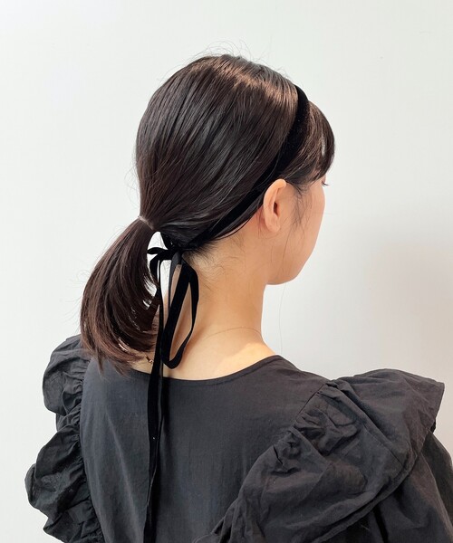 OPAQUE.CLIP（オペークドットクリップ）の「◆ベロアリボンカチューシャ（その他ヘアアクセサリー・レディース・ブラック/ダークブラウン/オリーブ・00）」の10枚目の写真