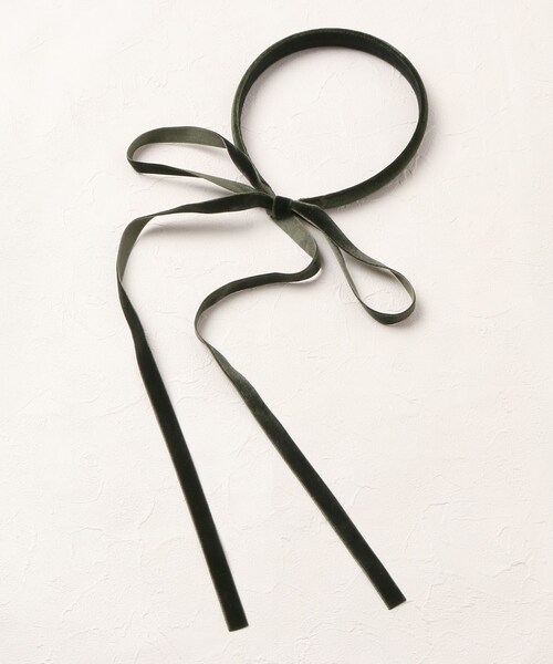 OPAQUE.CLIP（オペークドットクリップ）の「◆ベロアリボンカチューシャ（その他ヘアアクセサリー・レディース・ブラック/ダークブラウン/オリーブ・00）」の6枚目の写真