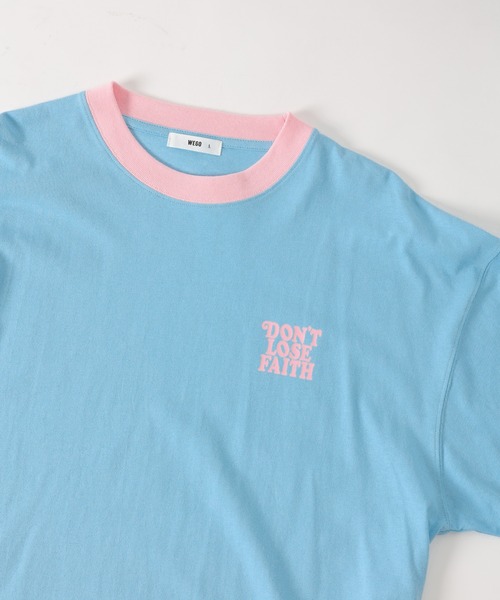 WEGO（ウィゴー）の「WEGO/ヘビーウエイト レトロロゴロンT（Tシャツ/カットソー・メンズ・ホワイト/サックスブルー/グリーン・MEDIUM/LARGE）」の5枚目の写真