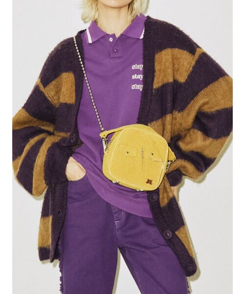 jouetie（ジュエティ）の「ルーズポロカラープルオーバー（ポロシャツ・レディース・ブラック/レッド/パープル・MEDIUM）」の4枚目の写真