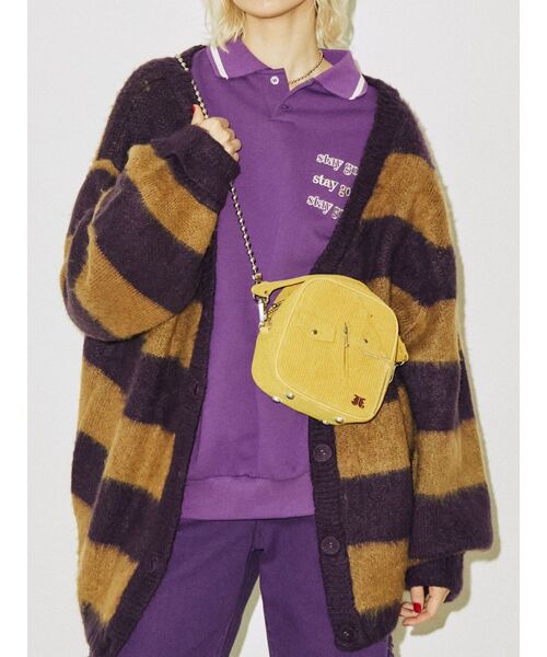 jouetie（ジュエティ）の「ルーズポロカラープルオーバー（ポロシャツ・レディース・ブラック/レッド/パープル・MEDIUM）」の5枚目の写真