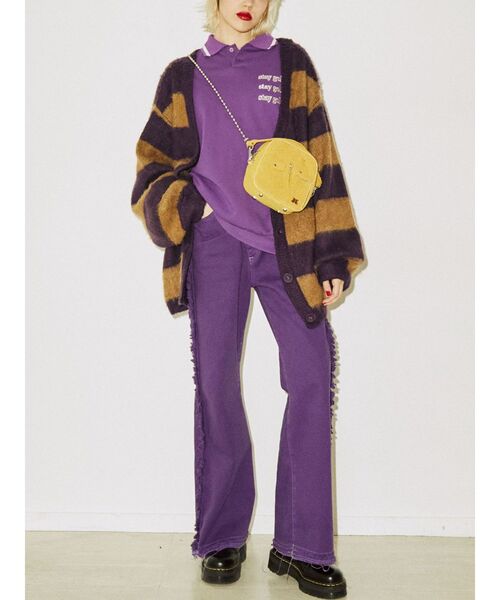 jouetie（ジュエティ）の「ルーズポロカラープルオーバー（ポロシャツ・レディース・ブラック/レッド/パープル・MEDIUM）」の7枚目の写真