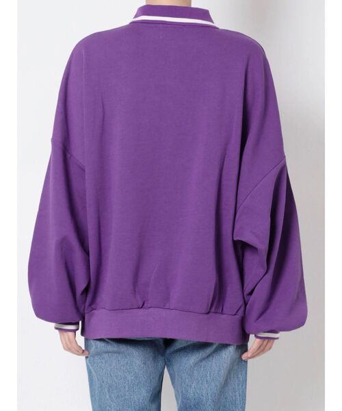 jouetie（ジュエティ）の「ルーズポロカラープルオーバー（ポロシャツ・レディース・ブラック/レッド/パープル・MEDIUM）」の10枚目の写真