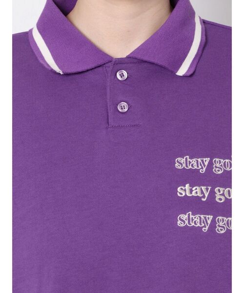 jouetie（ジュエティ）の「ルーズポロカラープルオーバー（ポロシャツ・レディース・ブラック/レッド/パープル・MEDIUM）」の11枚目の写真