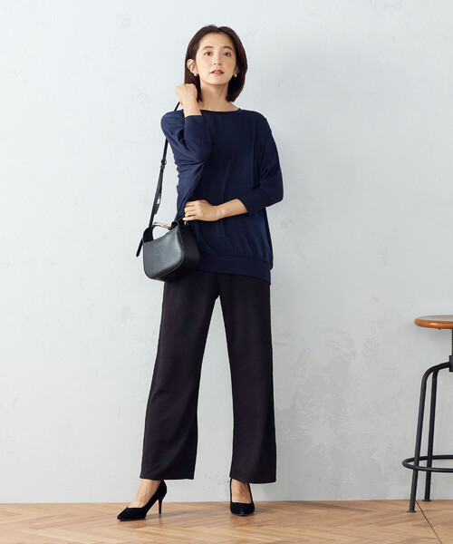 COMME CA ISM(コムサイズム)の「ワッシャー加工 ポケット付きパンツ(その他パンツ・レディース・ブラック/ブラウン・M/L)」の4枚目の写真