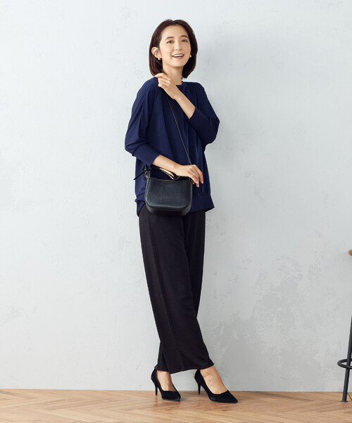 COMME CA ISM(コムサイズム)の「ワッシャー加工 ポケット付きパンツ(その他パンツ・レディース・ブラック/ブラウン・M/L)」の5枚目の写真