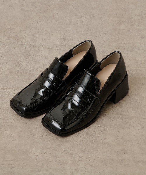 Omekashi（オメカシ）の「エナメルスクエアローファー（ローファー・レディース・ブラック・M/L/LL）」の9枚目の写真