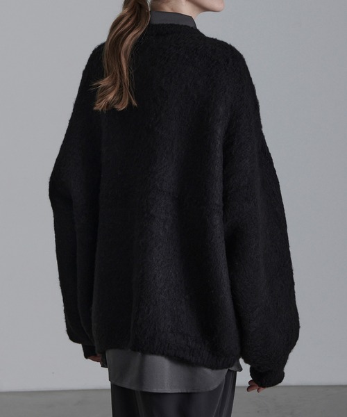 Loose/ルース(ルース)の「モヘアタッチ シャギーオーバーカーディガン(カーディガン/ボレロ・メンズ・ブラック/エメラルド/グレー系/チャコールグレー/ダークグリーン・S/M/L)」の9枚目の写真