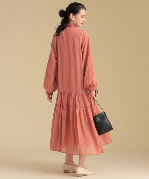 Ray BEAMS（レイビームス）の「Ray BEAMS / ドット ボウタイ ワンピース（ワンピース・レディース・ブラック/ピンク・ONE SIZE）」の10枚目の写真