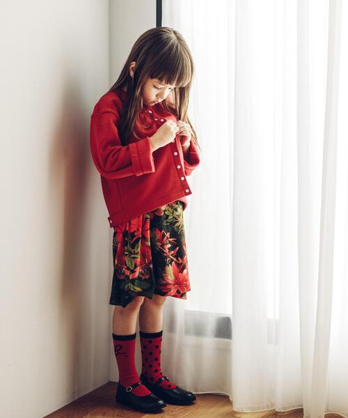 agnes b.(アニエスベー)の「AB37 E CHAUSSETTE キッズ b.ロゴ&ドットソックス(ソックス/靴下・キッズ・レッド系その他・3/2/1)」の5枚目の写真