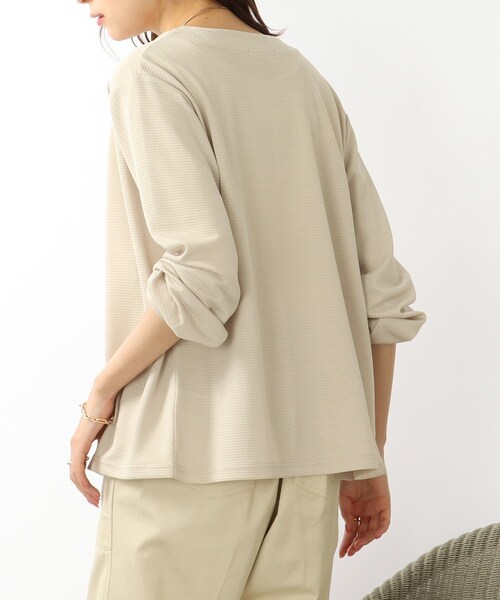 DRESKIP(ドレスキップ)の「◆透かしボーダー トッパーカーディガン(カーディガン/ボレロ・レディース・ブラック/ベージュ/オレンジ/ブルー・02/03)」の6枚目の写真