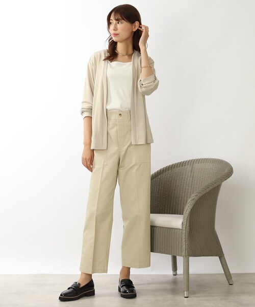 DRESKIP(ドレスキップ)の「◆透かしボーダー トッパーカーディガン(カーディガン/ボレロ・レディース・ブラック/ベージュ/オレンジ/ブルー・02/03)」の11枚目の写真