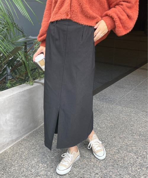 StyleSea（スタイルシー）の「前後2WAYスリットタイトロングスカート（スカート・レディース・ブラック/パープル/カーキ/グレイッシュベージュ・FREE）」の10枚目の写真