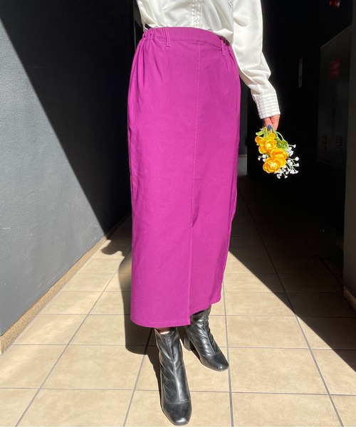 StyleSea（スタイルシー）の「前後2WAYスリットタイトロングスカート（スカート・レディース・ブラック/パープル/カーキ/グレイッシュベージュ・FREE）」の7枚目の写真