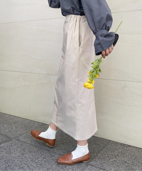 StyleSea（スタイルシー）の「前後2WAYスリットタイトロングスカート（スカート・レディース・ブラック/パープル/カーキ/グレイッシュベージュ・FREE）」の20枚目の写真