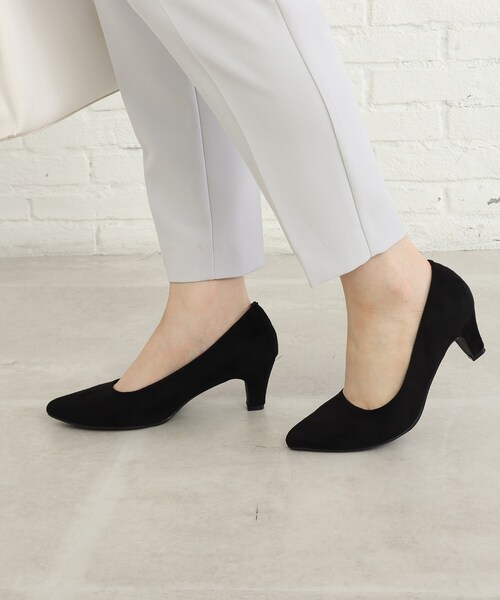 SHOO・LA・RUE(シューラルー)の「◆【消臭/耐滑】ヒールが太めで安定感あり!ポインテッド パンプス(パンプス・レディース・ピンク系/ブラック/サンドベージュ・35/45/25)」の9枚目の写真